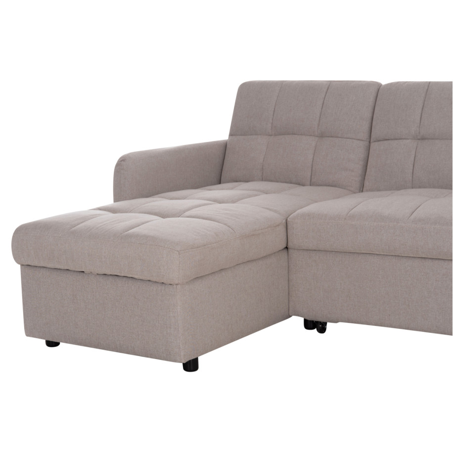 CORNER SOFABED REVERSIBLE NEZU HM3294.02 BEIGE FABRIC 213x145x83Hcm.