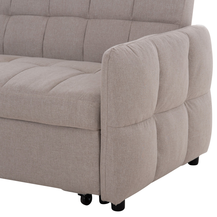 CORNER SOFABED REVERSIBLE NEZU HM3294.02 BEIGE FABRIC 213x145x83Hcm.