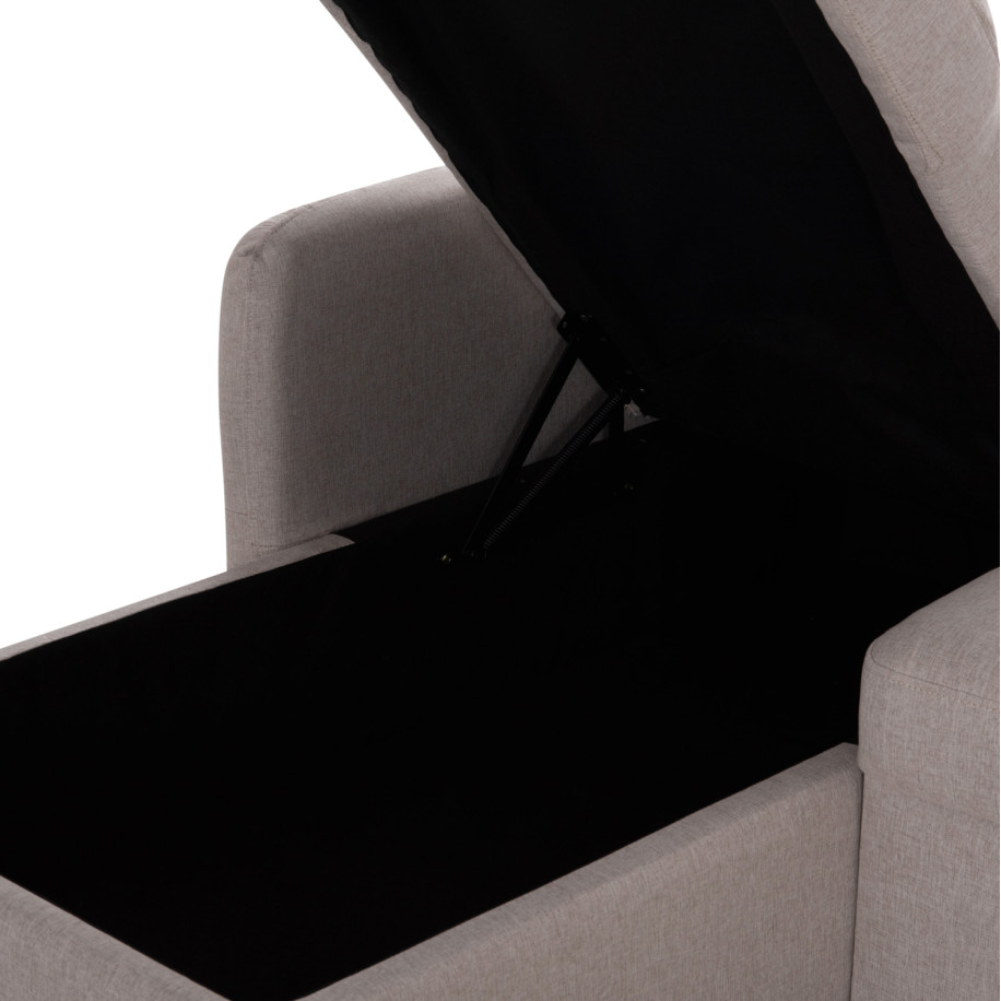 CORNER SOFABED REVERSIBLE NEZU HM3294.02 BEIGE FABRIC 213x145x83Hcm.