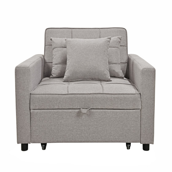 ARMCHAIR-BED MERO HM3306.03 BEIGE FABRIC 98x85x88Hcm.