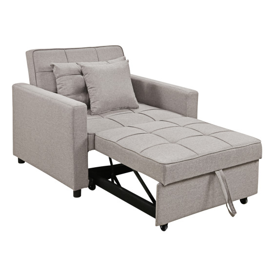 ARMCHAIR-BED MERO HM3306.03 BEIGE FABRIC 98x85x88Hcm.