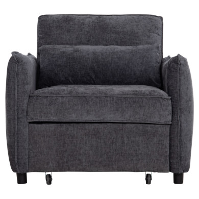 ARMCHAIR-BED ORYN HM3307.01 GREY FABRIC 89x85x84Hcm.
