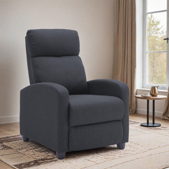 ARMCHAIR WITH PUSH-BACK RELAX MECHANISM DROSEN HM3299.01 GREY FABRIC 68.5x86x100Hcm.
