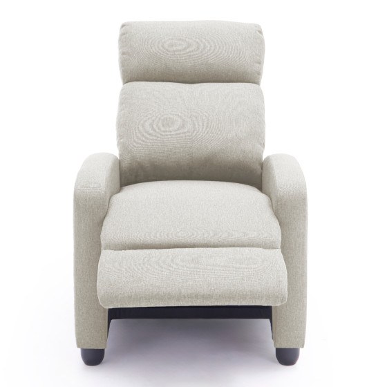 ARMCHAIR WITH PUSH-BACK RELAX MECHANISM DROSEN HM3299.03 BEIGE FABRIC 68.5x86x100Hcm.