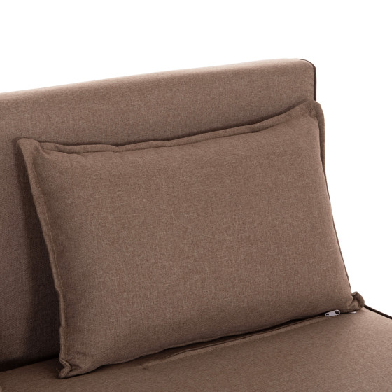 SOFABED FOR 2 PEOPLE ASMA HM3077.07 FABRIC IN DARK BEIGE 143x78x84Hcm.