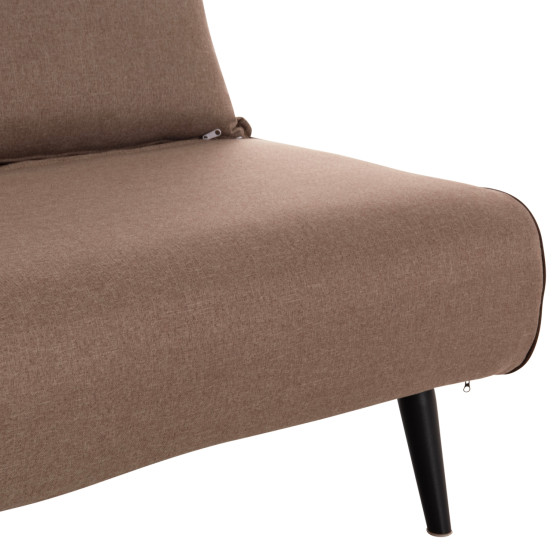 ΚΑΝΑΠΕΣ ΚΡΕΒΑΤΙ 2 ΑΤΟΜΩΝ ASMA HM3077.07 ΣΚΟΥΡΟ ΜΠΕΖ ΥΦΑΣΜΑ 143x78x84Yεκ.