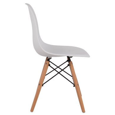 DINING CHAIR 2PCS TWIST HM8460.21 WHITE PP--BEECH WOOD 46x50x82Hcm.