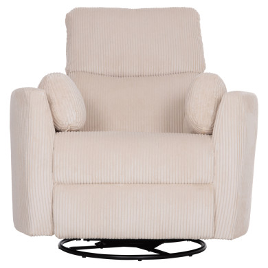 ARMCHAIR RELAX/BREASTFEEDING VELMORA HM3300.03 BEIGE STRIPED FABRIC 100x90x100Hcm.