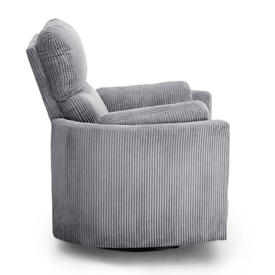 ARMCHAIR RELAX/BREASTFEEDING VELMORA HM3300.01 GREY STRIPED FABRIC 100x90x100Hcm.