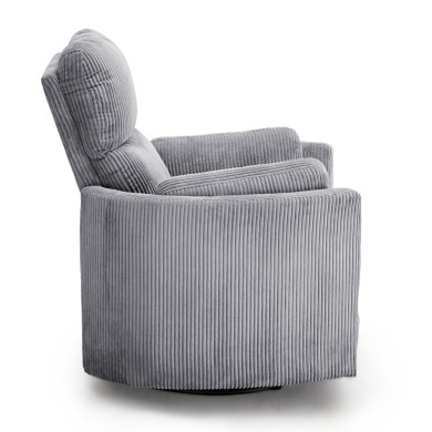 ARMCHAIR RELAX/BREASTFEEDING VELMORA HM3300.01 GREY STRIPED FABRIC 100x90x100Hcm.