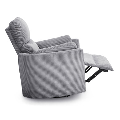ARMCHAIR RELAX/BREASTFEEDING VELMORA HM3300.01 GREY STRIPED FABRIC 100x90x100Hcm.
