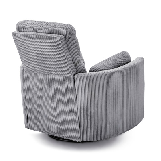 ARMCHAIR RELAX/BREASTFEEDING VELMORA HM3300.01 GREY STRIPED FABRIC 100x90x100Hcm.