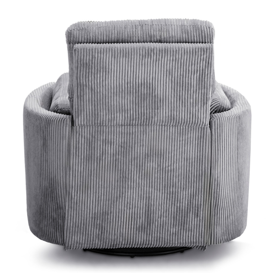 ARMCHAIR RELAX/BREASTFEEDING VELMORA HM3300.01 GREY STRIPED FABRIC 100x90x100Hcm.