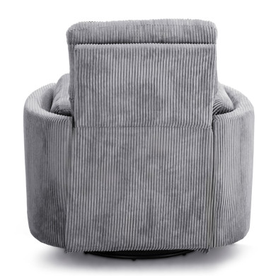 ARMCHAIR RELAX/BREASTFEEDING VELMORA HM3300.01 GREY STRIPED FABRIC 100x90x100Hcm.