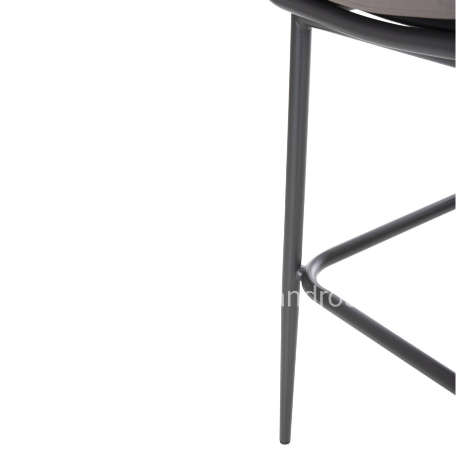 BAR STOOL ALUMINUM FRAME DARK GREY-ROPE BROWN 50x50x103Hcm.HM5862.01
