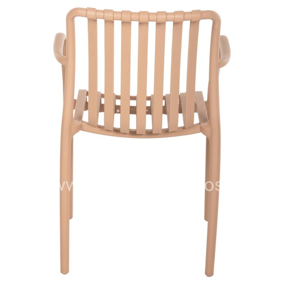 POLYPROPYLENE ARMCHAIR TIPPY HM5940.03 CAPPUCCINO 55x55x81Hcm.