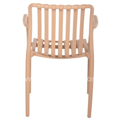 POLYPROPYLENE ARMCHAIR TIPPY HM5940.03 CAPPUCCINO 55x55x81Hcm.