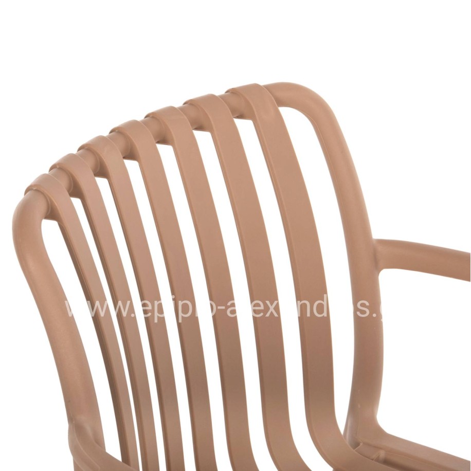 POLYPROPYLENE ARMCHAIR TIPPY HM5940.03 CAPPUCCINO 55x55x81Hcm.