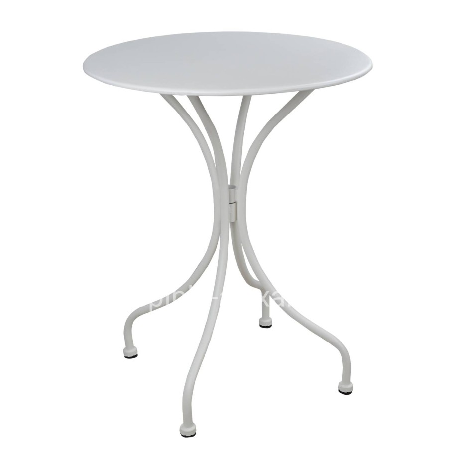 TABLE ROUND METALLIC HM5104.12 IN WHITE COLOR Φ60x72Hcm.
