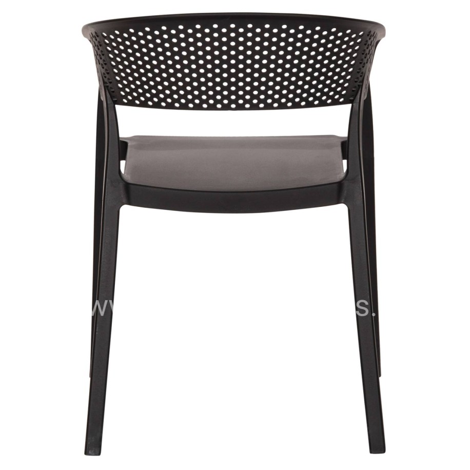 ARMCHAIR POLYPROPYLENE PERFOE HM5941.02 IN BLACK 53,5x50,5x73Hcm.