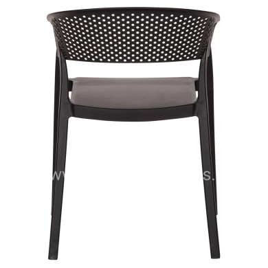 ARMCHAIR POLYPROPYLENE PERFOE HM5941.02 IN BLACK 53,5x50,5x73Hcm.