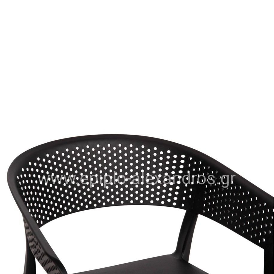 ARMCHAIR POLYPROPYLENE PERFOE HM5941.02 IN BLACK 53,5x50,5x73Hcm.