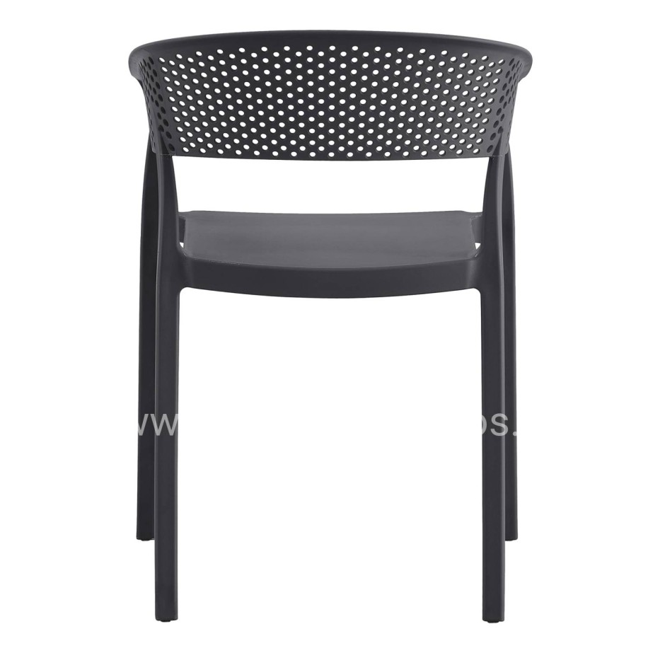 ARMCHAIR POLYPROPYLENE PERFOE HM5941.10 IN GREY 56x50x73Hcm.