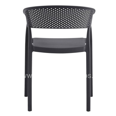 ARMCHAIR POLYPROPYLENE PERFOE HM5941.10 IN GREY 56x50x73Hcm.