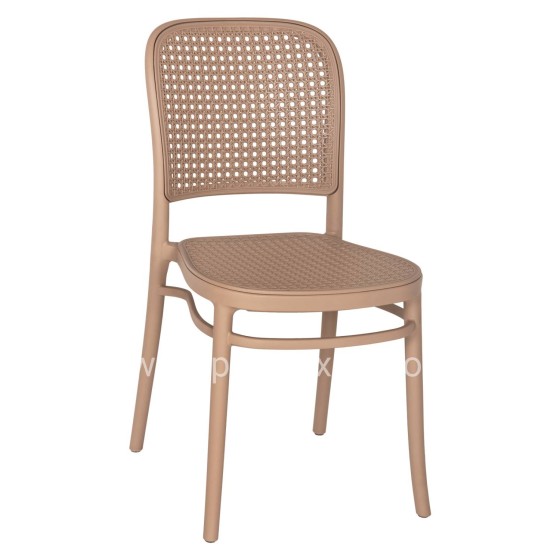 CHAIR POLYROPYLENE FLOW HM5937.03 CAPPUCCINO SEAT AND BACKREST 41x53x85,5Hcm.