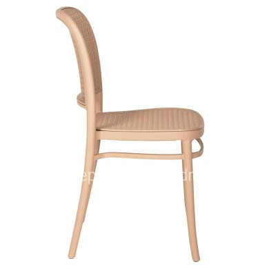 CHAIR POLYROPYLENE FLOW HM5937.03 CAPPUCCINO SEAT AND BACKREST 41x53x85,5Hcm.