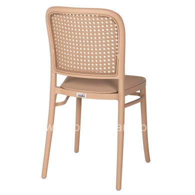 CHAIR POLYROPYLENE FLOW HM5937.03 CAPPUCCINO SEAT AND BACKREST 41x53x85,5Hcm.