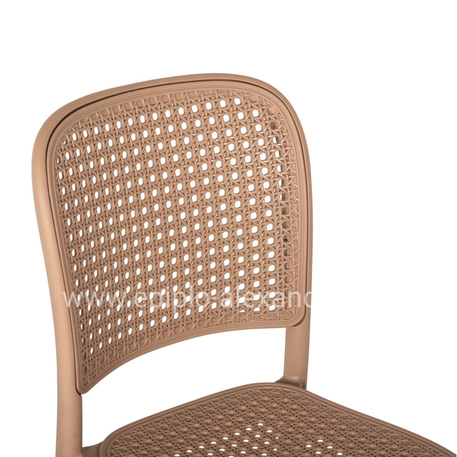 CHAIR POLYROPYLENE FLOW HM5937.03 CAPPUCCINO SEAT AND BACKREST 41x53x85,5Hcm.