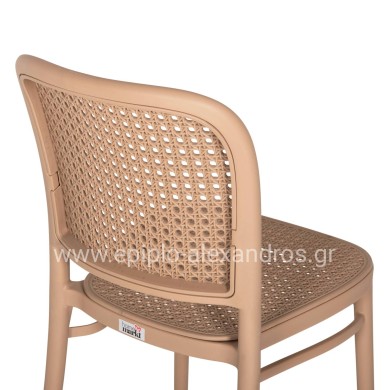 CHAIR POLYROPYLENE FLOW HM5937.03 CAPPUCCINO SEAT AND BACKREST 41x53x85,5Hcm.