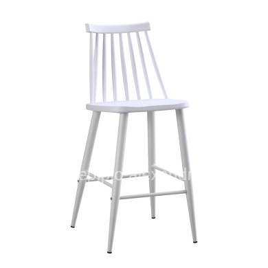 BAR STOOL MEDIUM HEIGHT VANESSA HM9300.11 POLYPROPYLENE & METAL-WHITE 45,5x46x97Hcm.