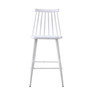 BAR STOOL MEDIUM HEIGHT VANESSA HM9300.11 POLYPROPYLENE & METAL-WHITE 45,5x46x97Hcm.