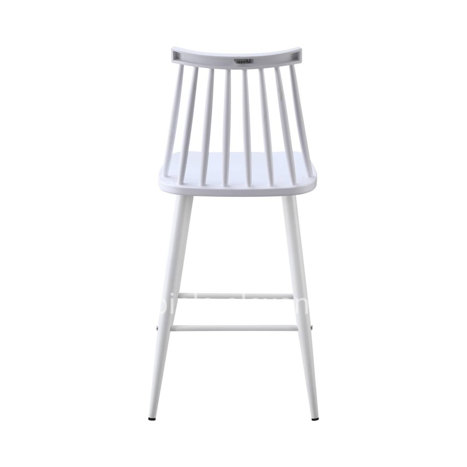BAR STOOL MEDIUM HEIGHT VANESSA HM9300.11 POLYPROPYLENE & METAL-WHITE 45,5x46x97Hcm.