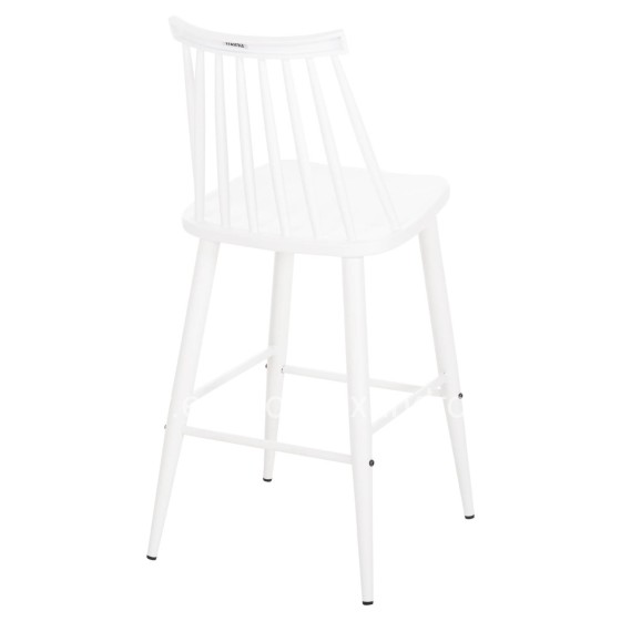 BAR STOOL MEDIUM HEIGHT VANESSA HM9300.11 POLYPROPYLENE & METAL-WHITE 45,5x46x97Hcm.
