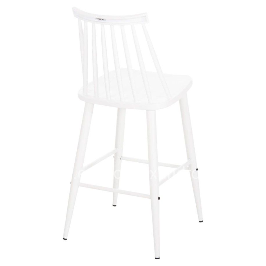 BAR STOOL MEDIUM HEIGHT VANESSA HM9300.11 POLYPROPYLENE & METAL-WHITE 45,5x46x97Hcm.