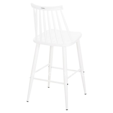 BAR STOOL MEDIUM HEIGHT VANESSA HM9300.11 POLYPROPYLENE & METAL-WHITE 45,5x46x97Hcm.
