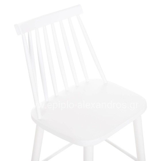 BAR STOOL MEDIUM HEIGHT VANESSA HM9300.11 POLYPROPYLENE & METAL-WHITE 45,5x46x97Hcm.