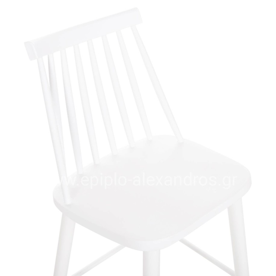 BAR STOOL MEDIUM HEIGHT VANESSA HM9300.11 POLYPROPYLENE & METAL-WHITE 45,5x46x97Hcm.