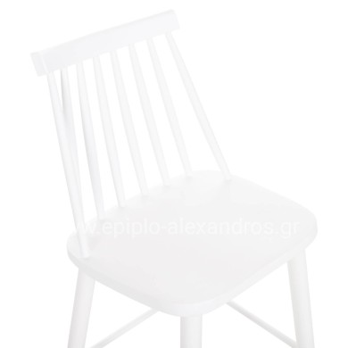 BAR STOOL MEDIUM HEIGHT VANESSA HM9300.11 POLYPROPYLENE & METAL-WHITE 45,5x46x97Hcm.