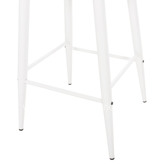 BAR STOOL MEDIUM HEIGHT VANESSA HM9300.11 POLYPROPYLENE & METAL-WHITE 45,5x46x97Hcm.