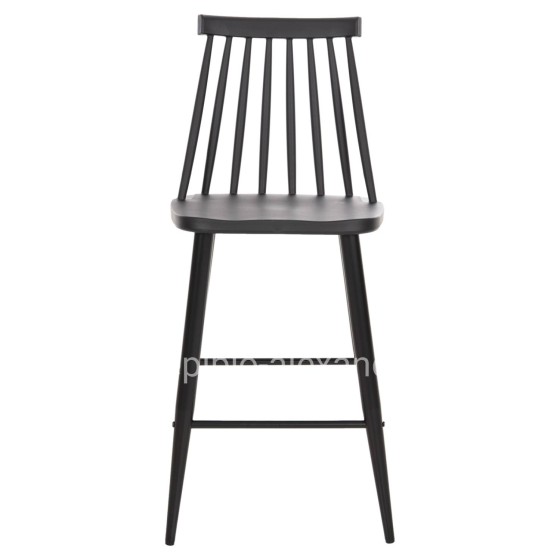 BAR STOOL MEDIUM HEIGHT VANESSA HM9300.12 POLYPROPYLENE & METAL-BLACK 45,5x46x97Hcm.
