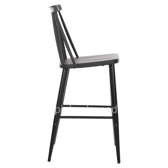 BAR STOOL MEDIUM HEIGHT VANESSA HM9300.12 POLYPROPYLENE & METAL-BLACK 45,5x46x97Hcm.