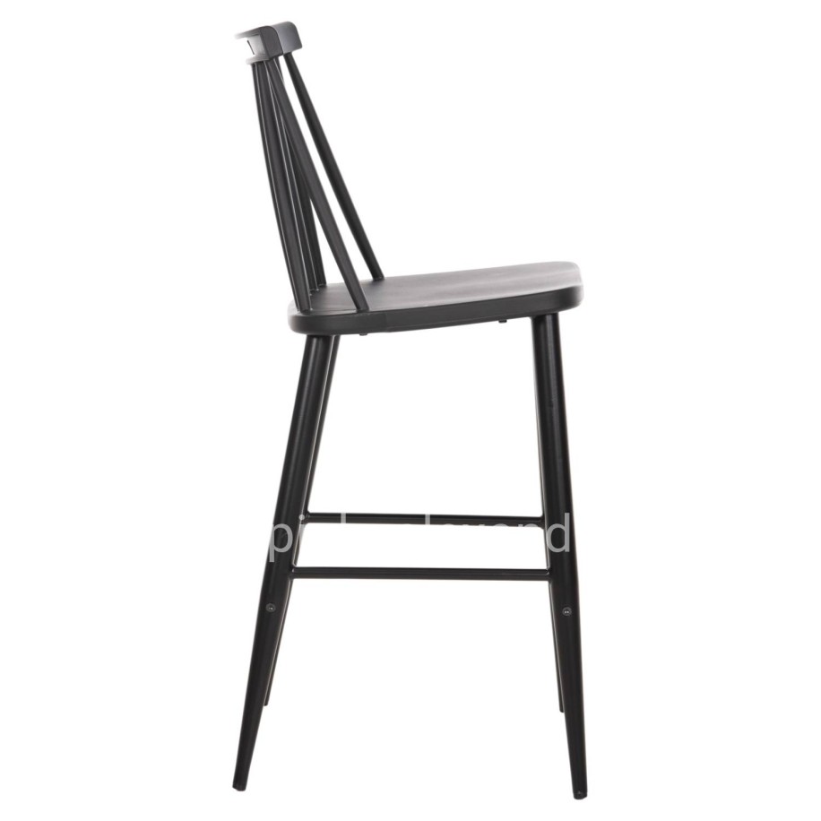 BAR STOOL MEDIUM HEIGHT VANESSA HM9300.12 POLYPROPYLENE & METAL-BLACK 45,5x46x97Hcm.