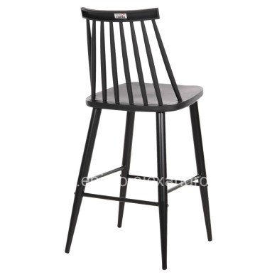 BAR STOOL MEDIUM HEIGHT VANESSA HM9300.12 POLYPROPYLENE & METAL-BLACK 45,5x46x97Hcm.