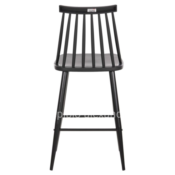 BAR STOOL MEDIUM HEIGHT VANESSA HM9300.12 POLYPROPYLENE & METAL-BLACK 45,5x46x97Hcm.