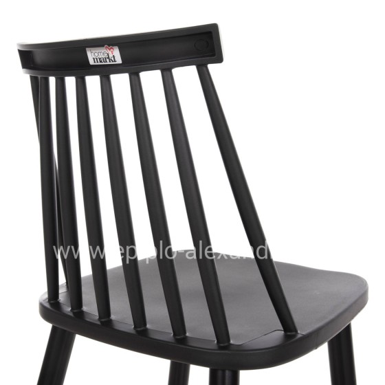 BAR STOOL MEDIUM HEIGHT VANESSA HM9300.12 POLYPROPYLENE & METAL-BLACK 45,5x46x97Hcm.