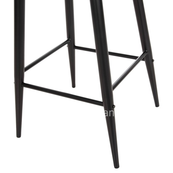 BAR STOOL MEDIUM HEIGHT VANESSA HM9300.12 POLYPROPYLENE & METAL-BLACK 45,5x46x97Hcm.